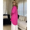 Chemise en popeline avec poche en strass