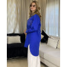 Chemise en popeline avec poche en strass