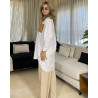 Chemise en popeline avec poche en simili cuir