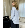 Chemise en lin avec poche en dentelle