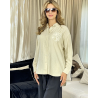 Chemise en lin avec poche en dentelle