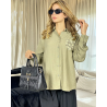 Chemise en lin avec poche en dentelle