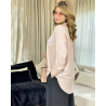Chemise en lin avec poche en dentelle