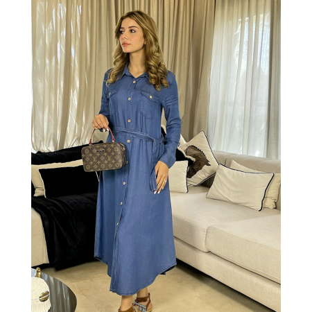 Chemise robe en tencel