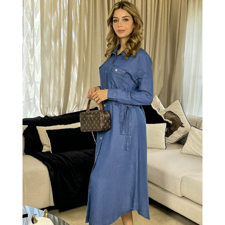 Chemise robe en tencel