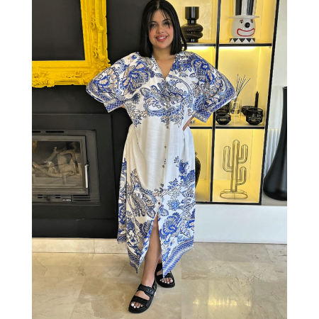Chemise robe en lin