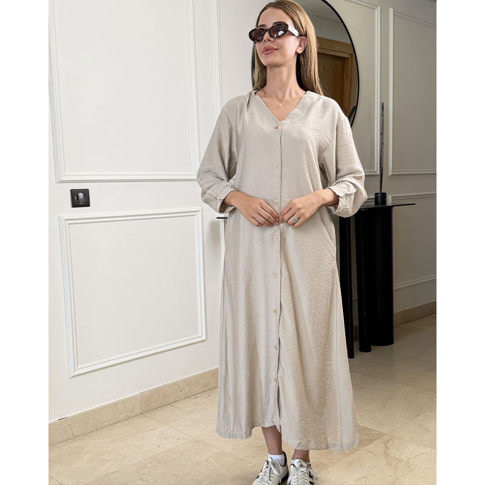 Chemise robe en lin