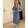 Chemise robe en jeans