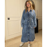 Chemise robe en jeans