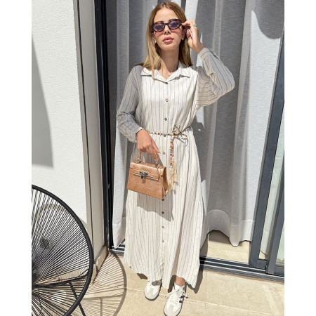 Chemise robe rayée