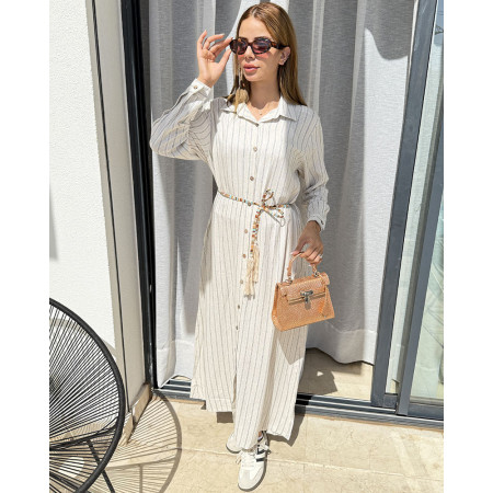 Chemise robe rayée