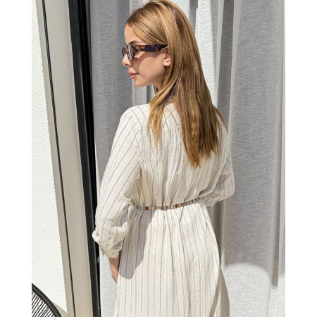 Chemise robe rayée