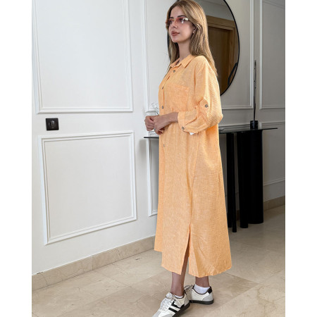 Chemise robe en lin