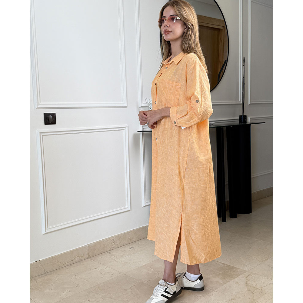 Chemise robe en lin