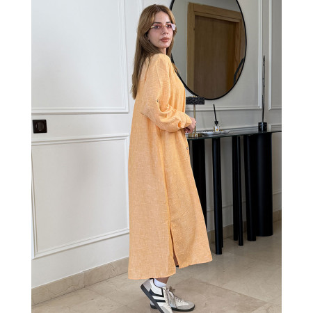 Chemise robe en lin