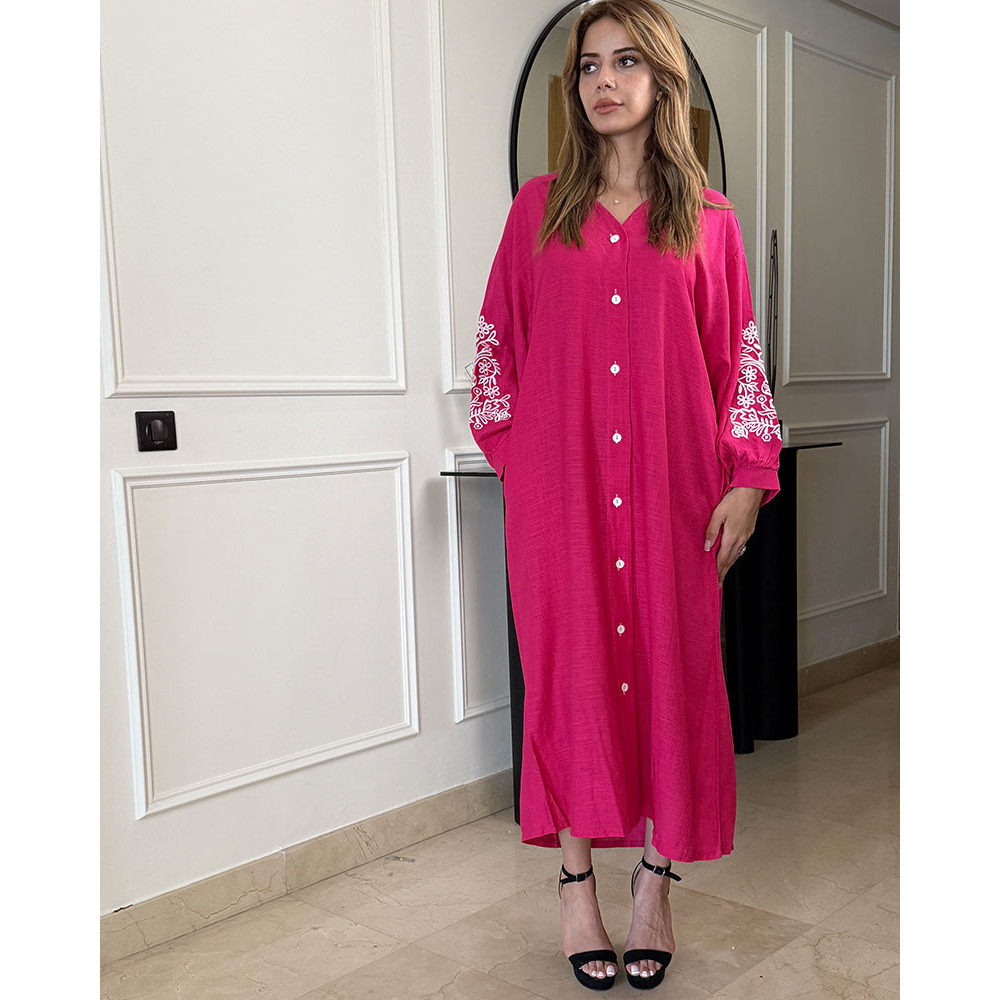 Chemise robe en lin