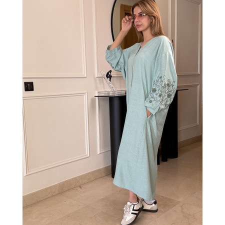 Chemise robe en lin