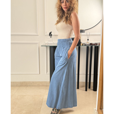 Pantalon large en tencel