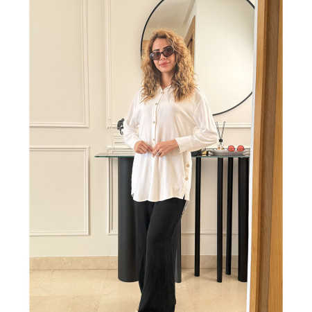 Chemise over size en lin
