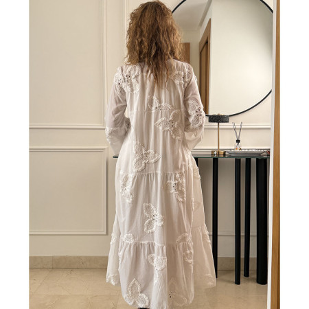 Chemise robe brodée