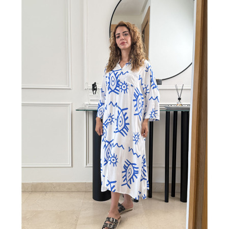 Chemise robe en lin