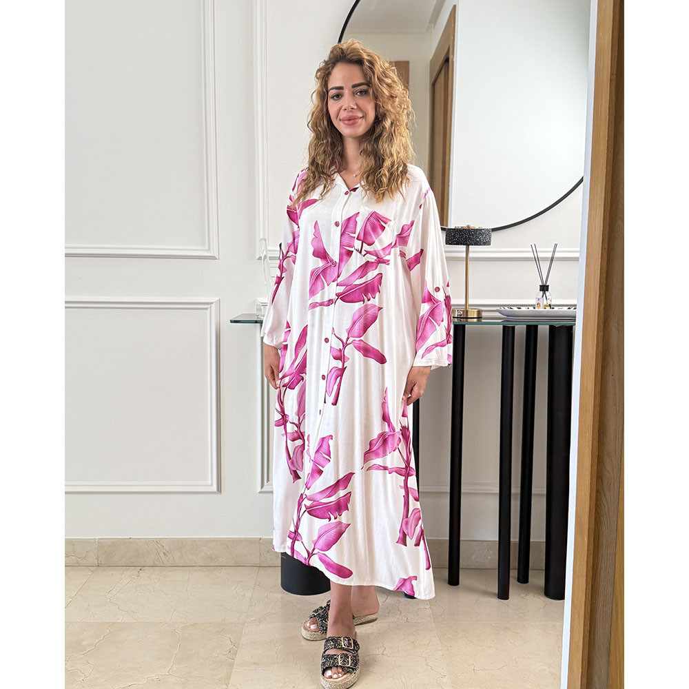 Chemise robe en lin