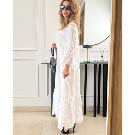 Chemise robe brodée