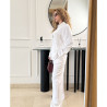 Ensemble en lin avec poche brodé