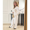 Ensemble en lin avec poche brodé