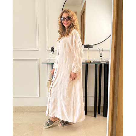 Chemise robe en lin