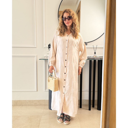 Chemise robe en lin