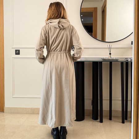 Robe en cachemire à capuche