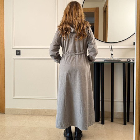 Robe en cachemire à capuche