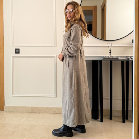 Robe en cachemire à capuche