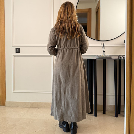 Robe en cachemire à capuche