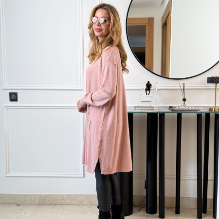 Pull long en maille fine