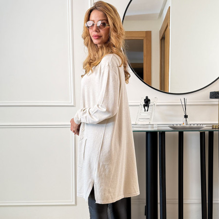 Pull long en maille fine