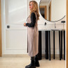 Gilet en daim avec ceinture