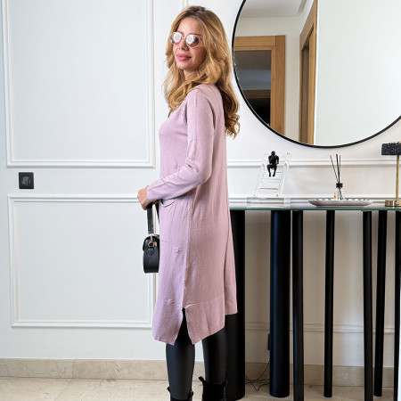 Pull robe en maille fine