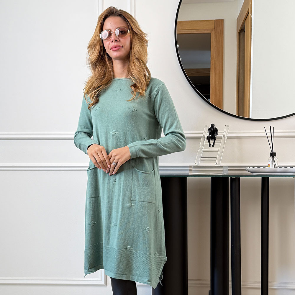 Pull robe en maille fine