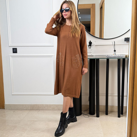 Pull robe en maille fine