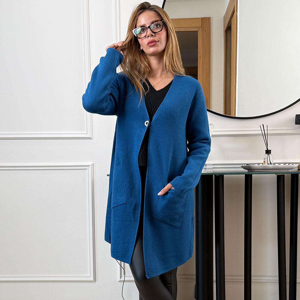 Cardigan en maille fine