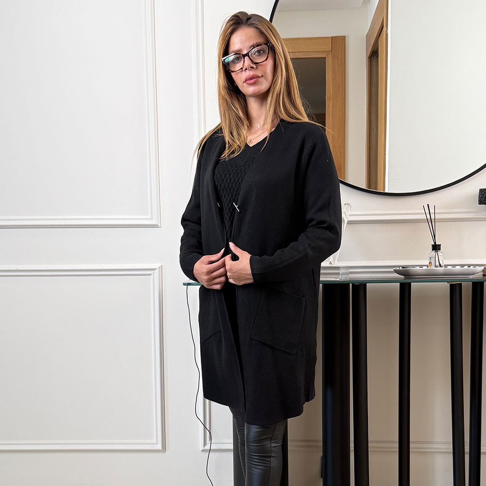Cardigan en maille fine