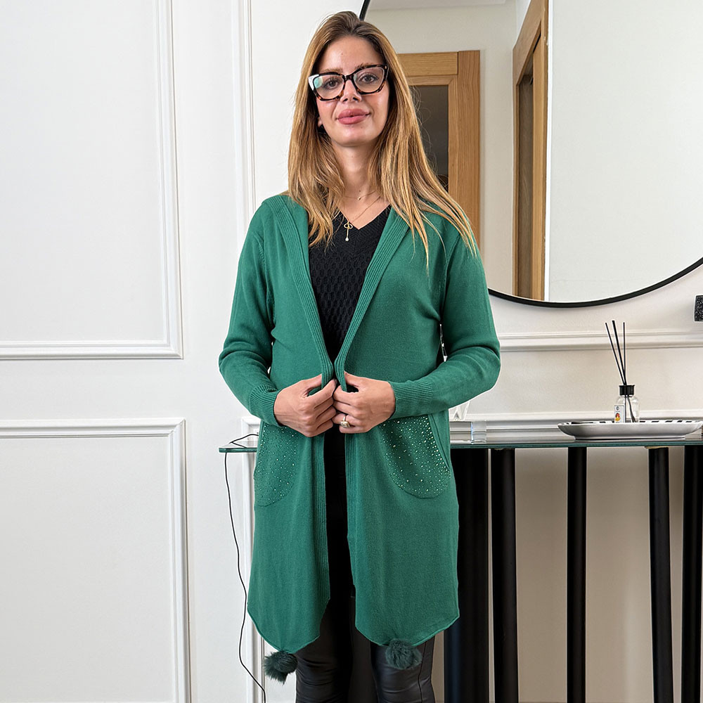 Cardigan en maille fine