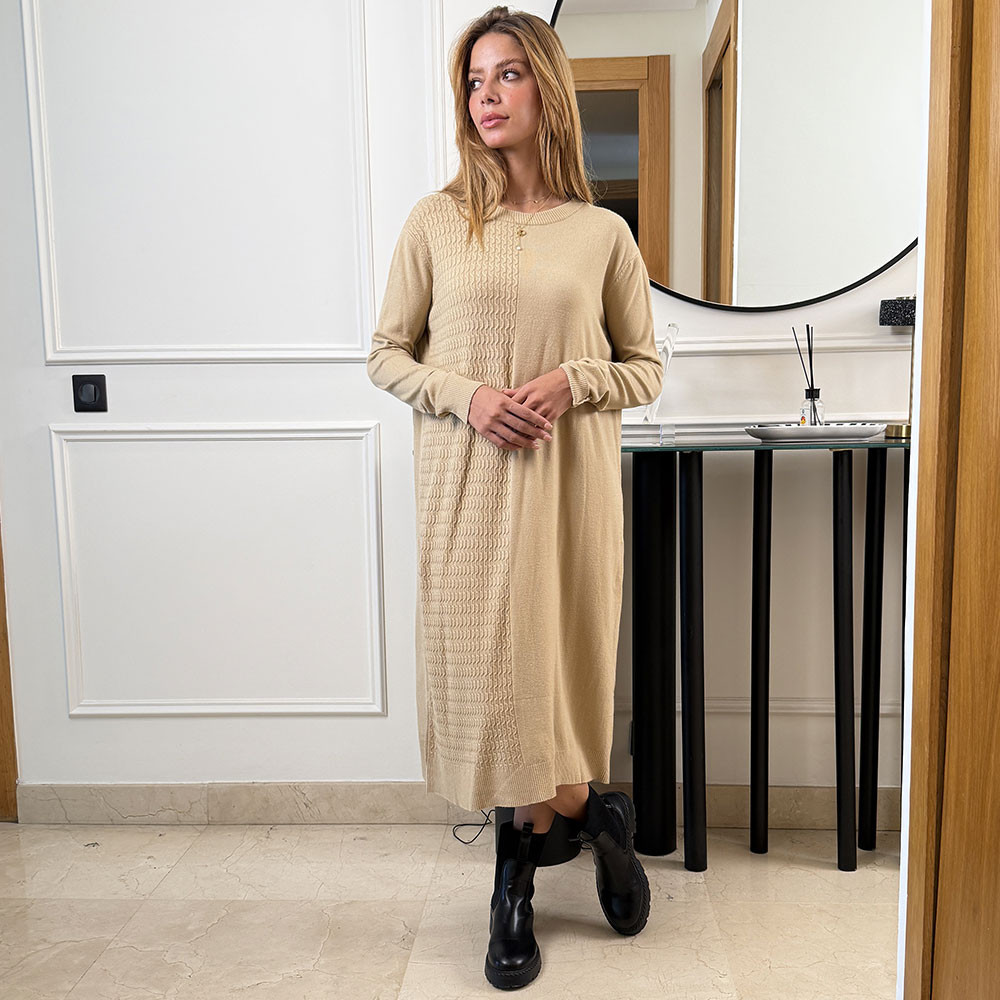 Pull robe en maille fine