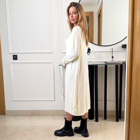Pull robe en maille fine
