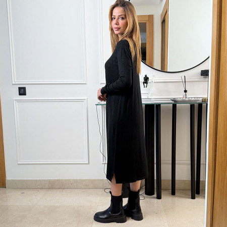 Pull robe en maille fine