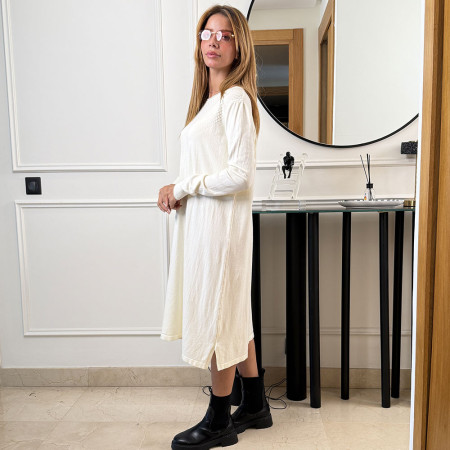 Pull robe en maille fine
