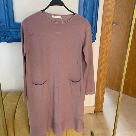 Pull robe en maille fine