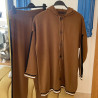 Ensemble en maille à capuche